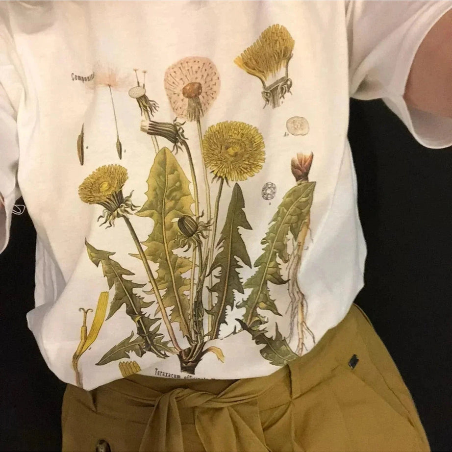 Y2k Dandelion Botanical T-shirt
