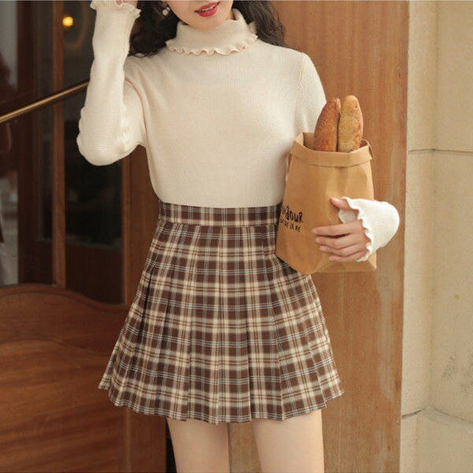 Y2k Dark Academia Autumn Skirt