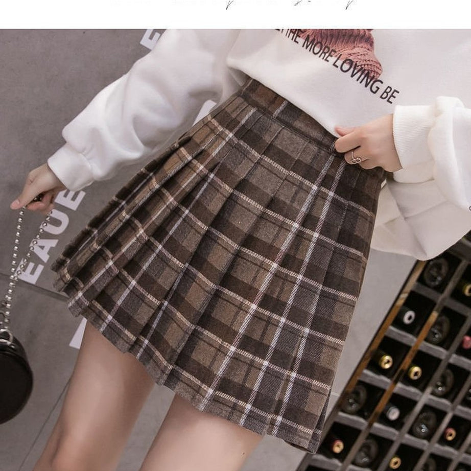 Y2k Dark Academia Autumn Skirt