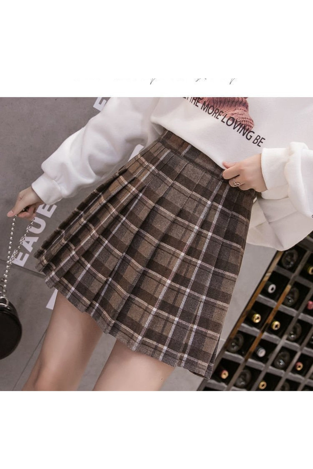 Y2k Dark Academia Autumn Skirt