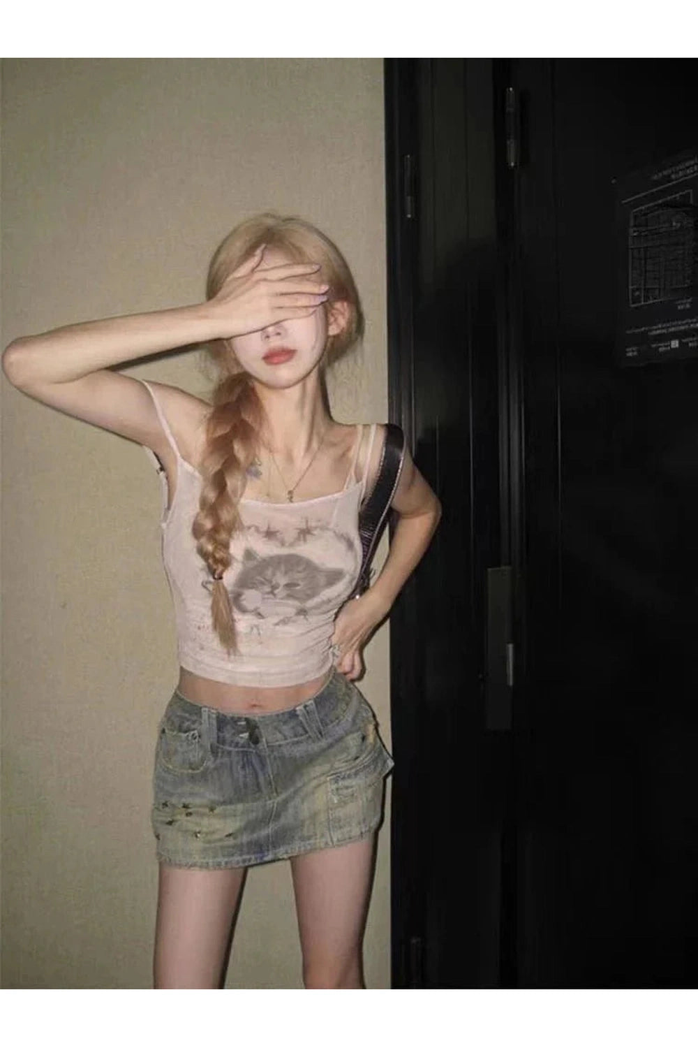 Y2k Dark Academia Bodycon Camisole Top