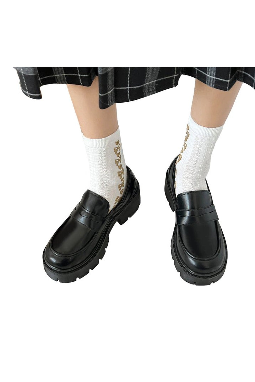 Y2k Dark Academia Platform Shoes