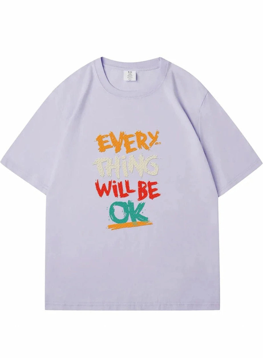 Y2k Dark Blue Casual T-shirt