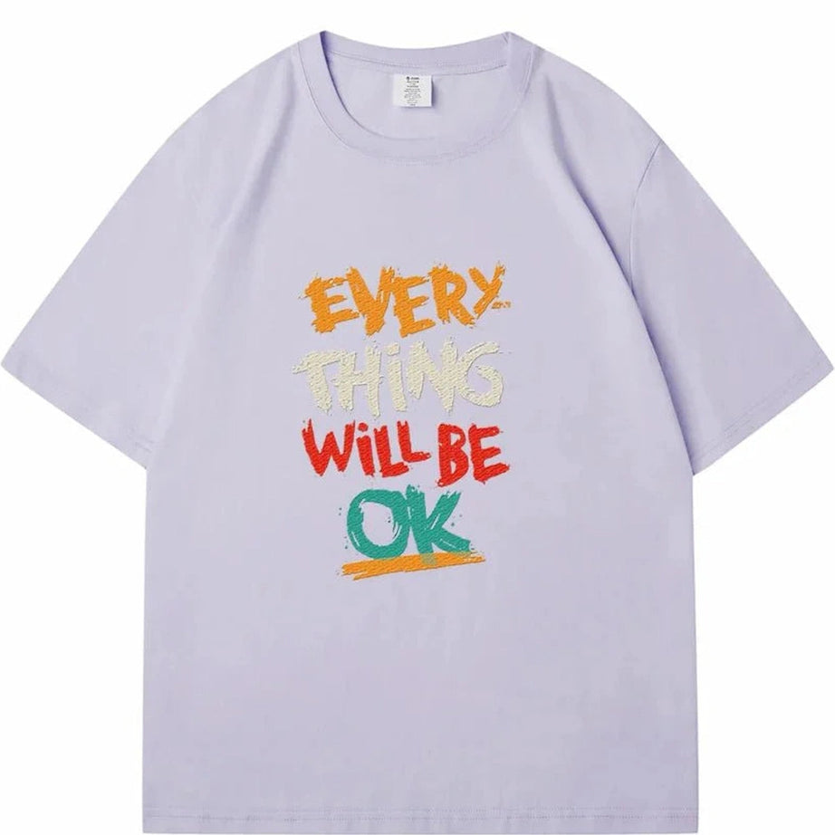 Y2k Dark Blue Casual T-shirt