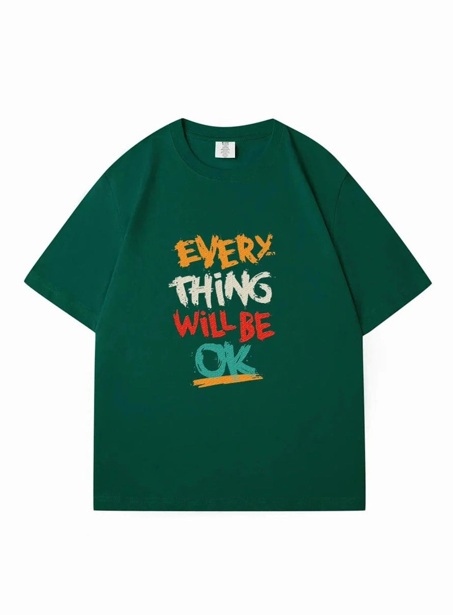 Y2k Dark Blue Casual T-shirt