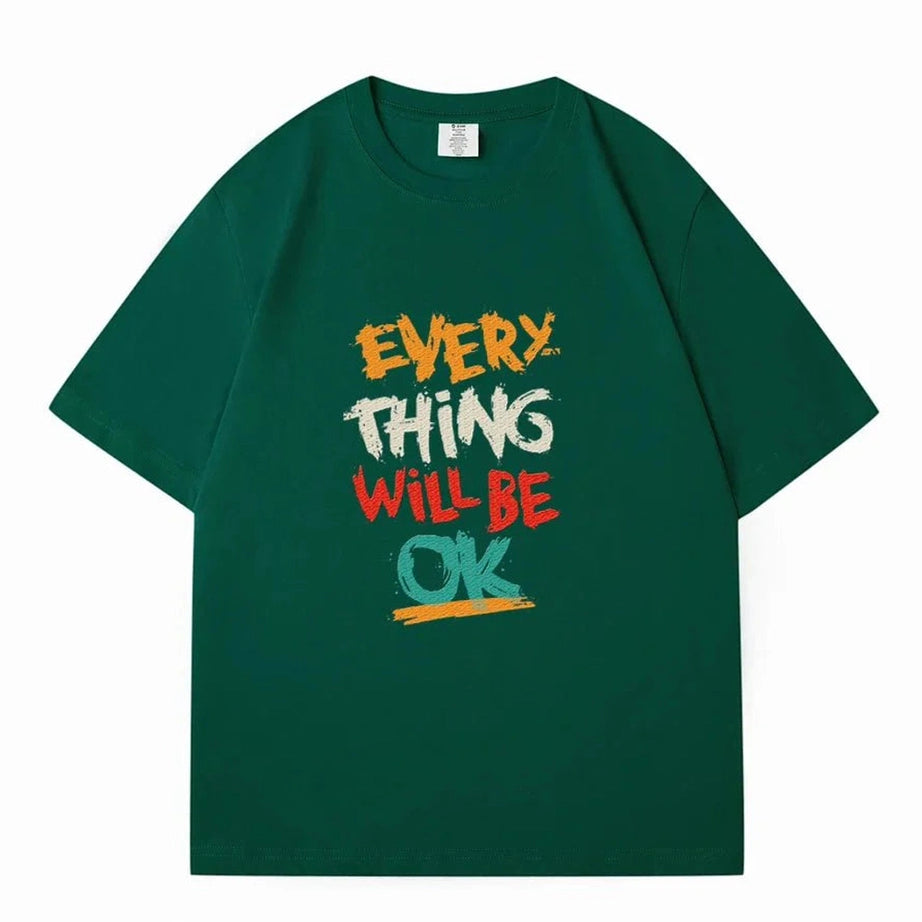 Y2k Dark Blue Casual T-shirt