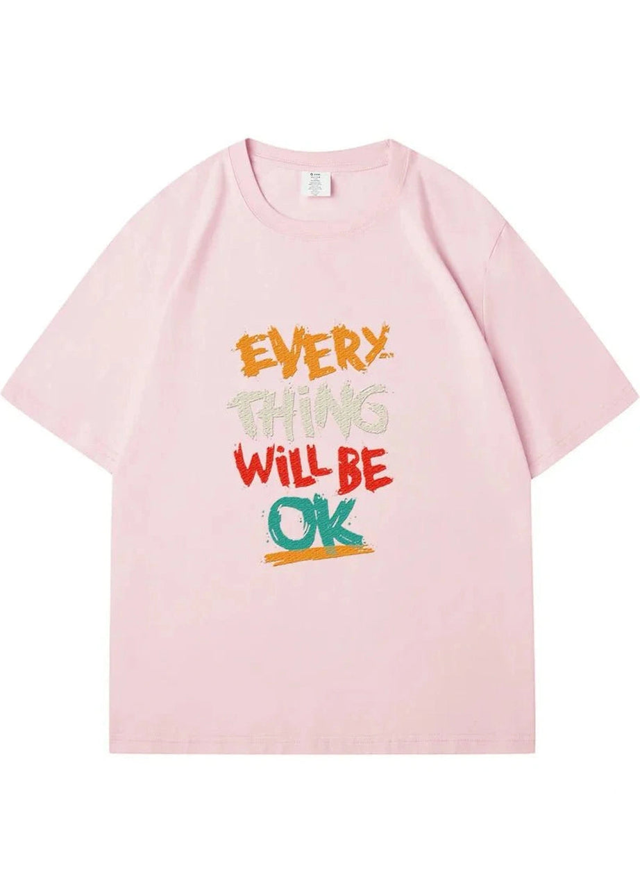 Y2k Dark Blue Casual T-shirt