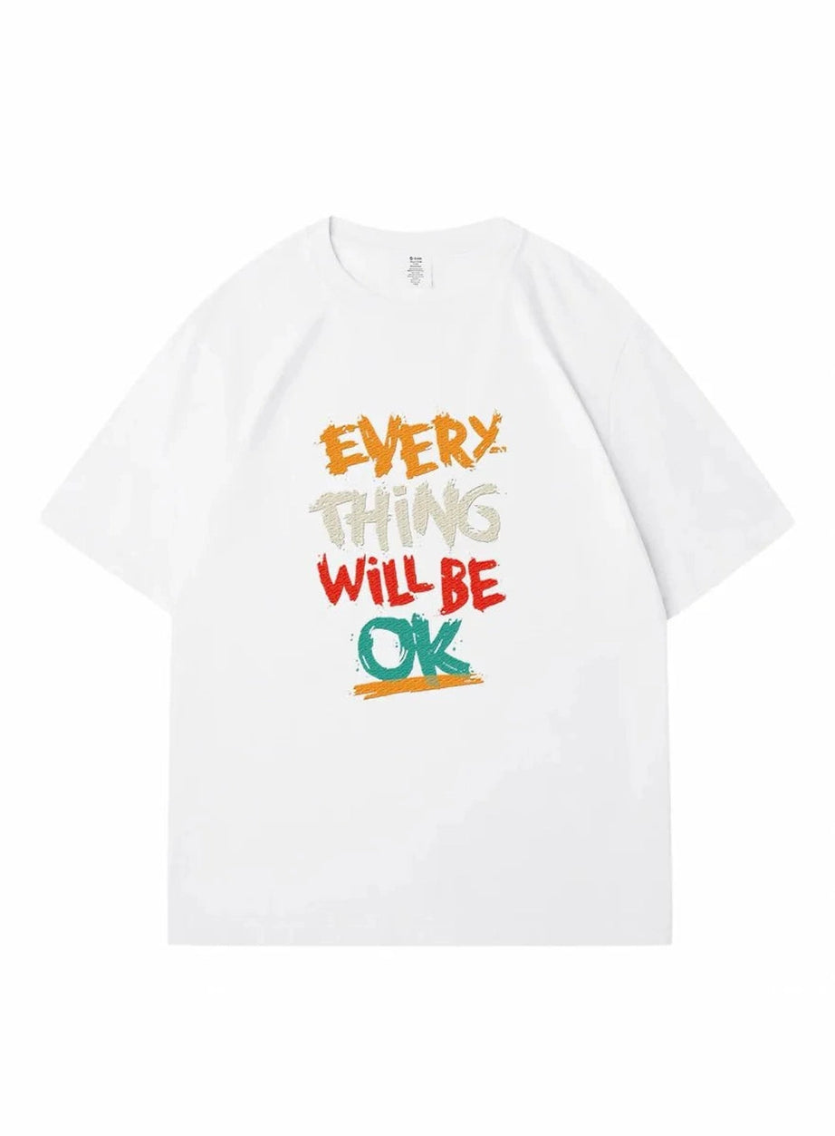 Y2k Dark Blue Casual T-shirt