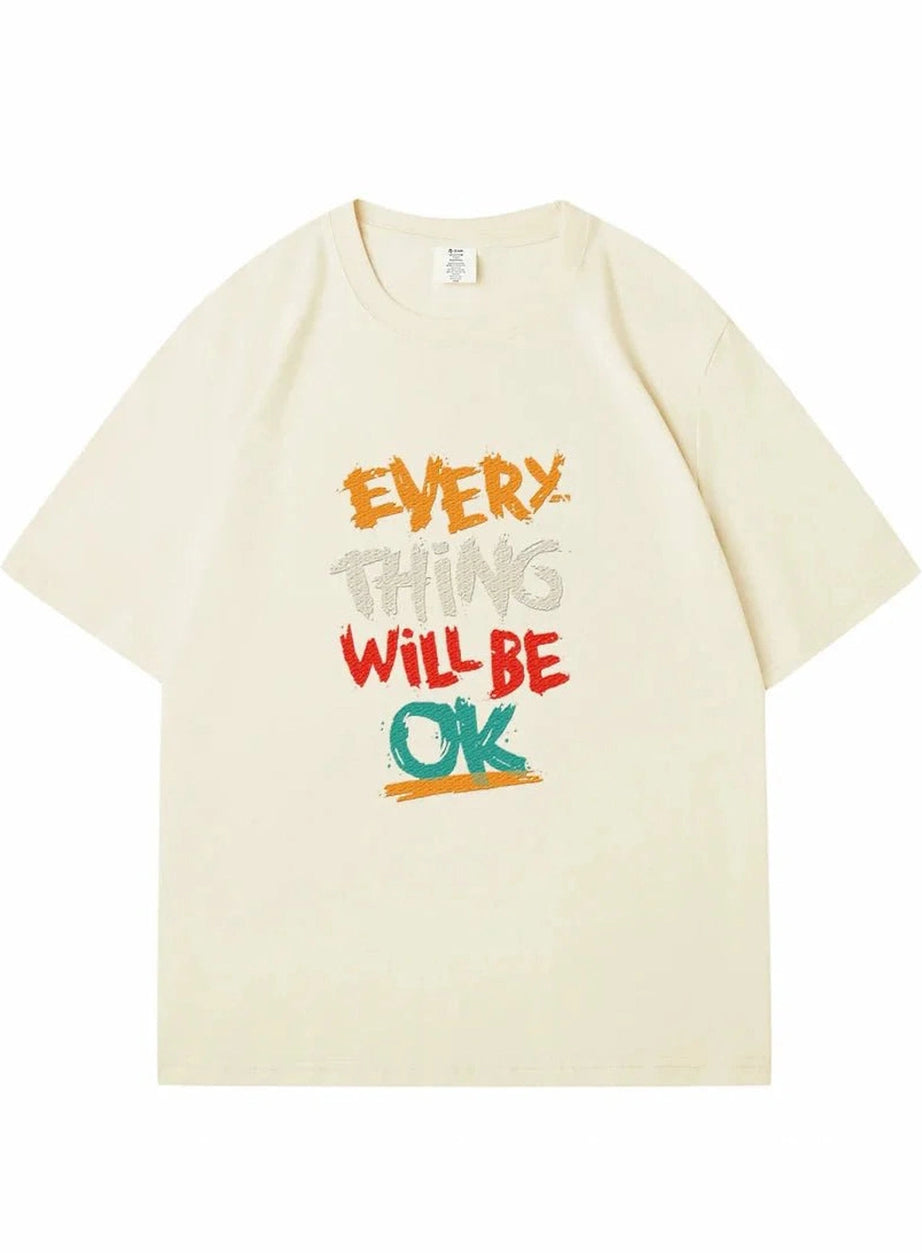 Y2k Dark Blue Casual T-shirt