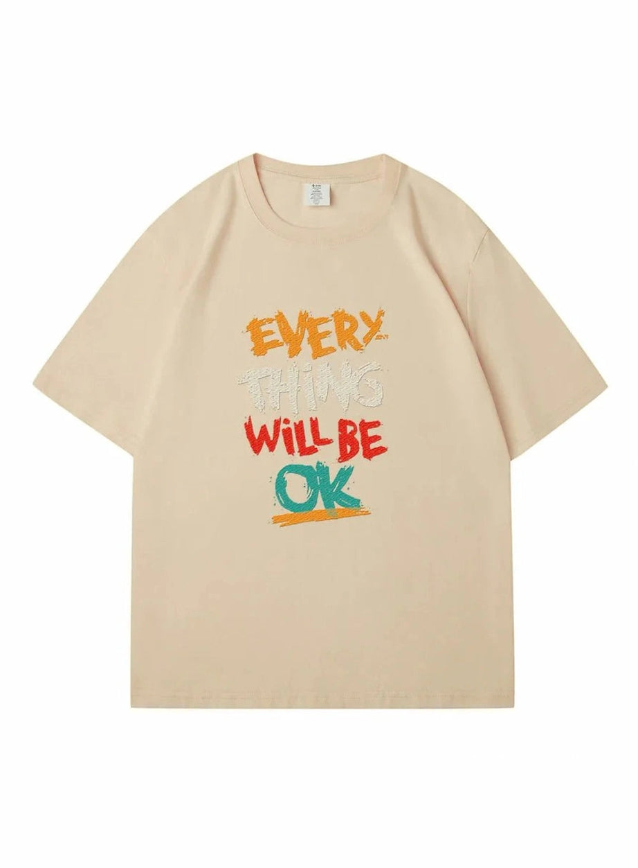 Y2k Dark Blue Casual T-shirt