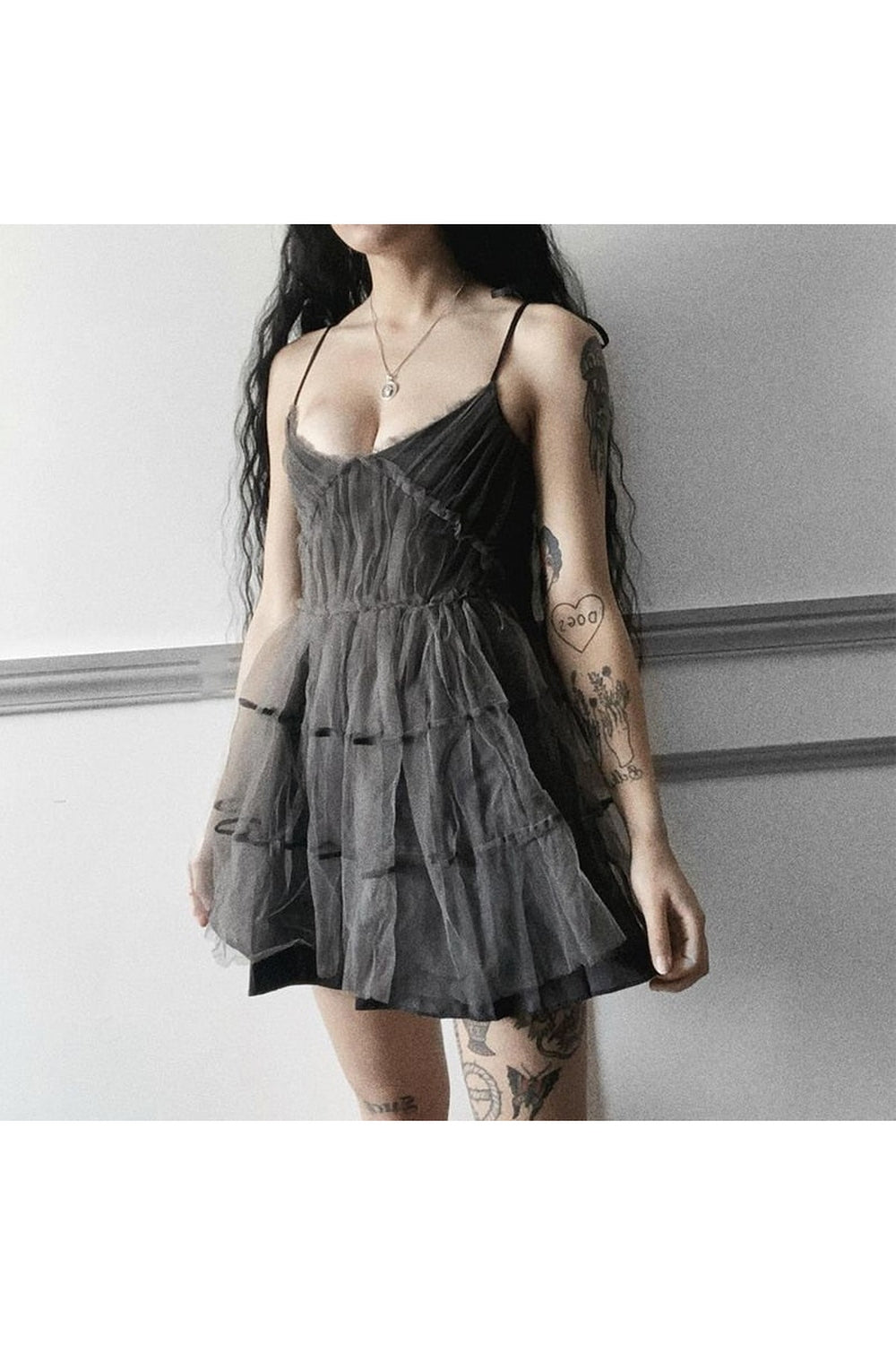 Y2k Dark Goth Elegant Dress