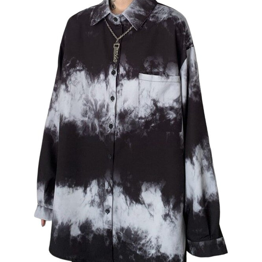 Y2k Dark Tie-dye Harajuku Blouse