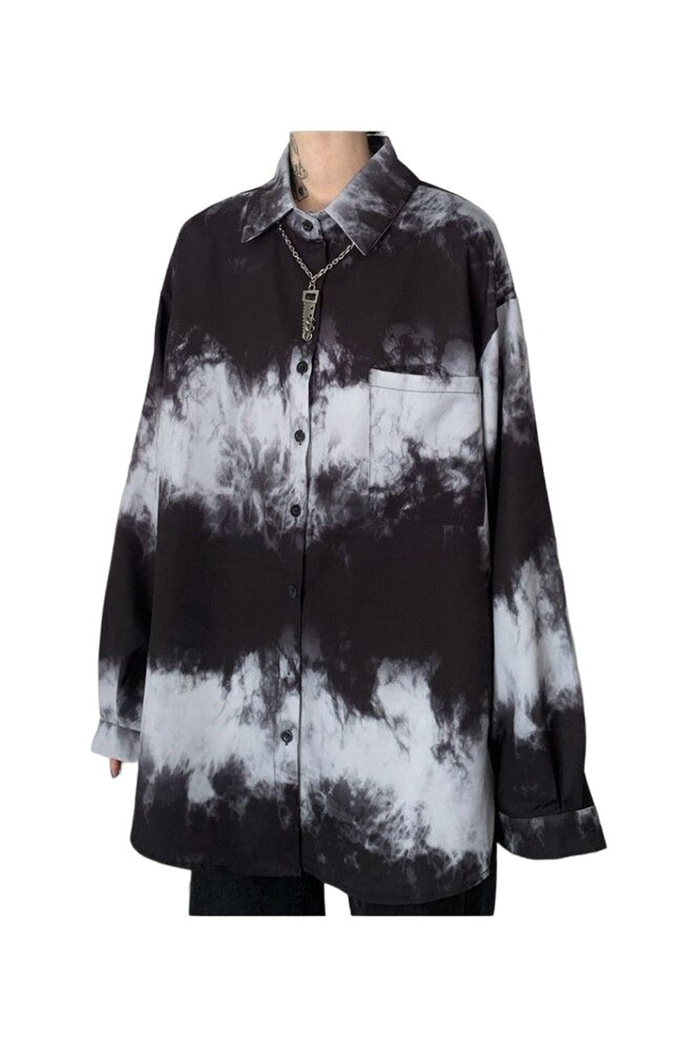 Y2k Dark Tie-dye Harajuku Blouse