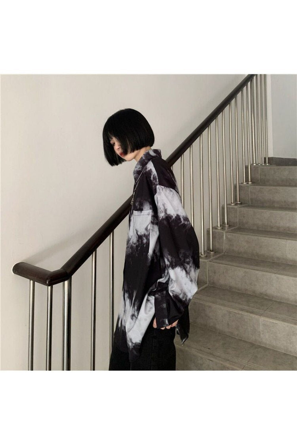 Y2k Dark Tie-dye Harajuku Blouse