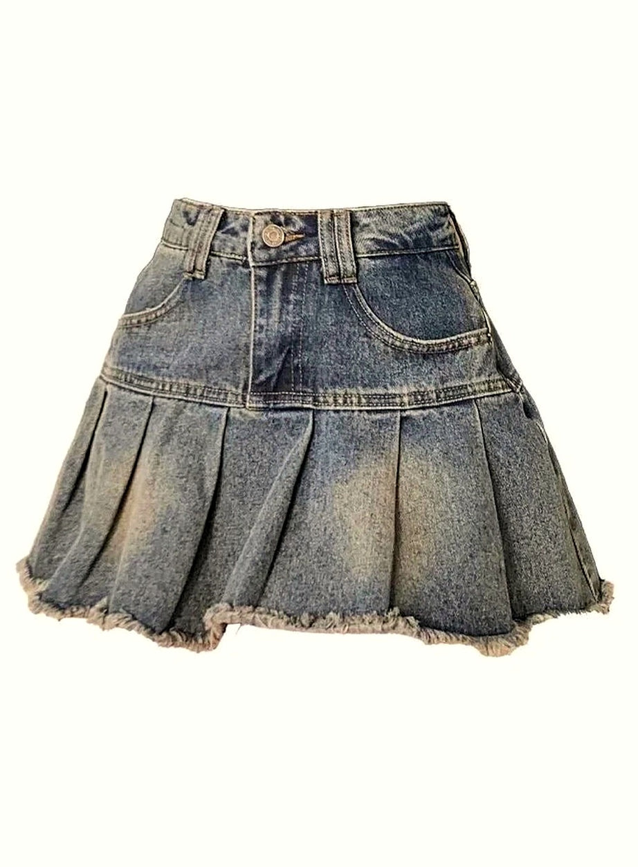 Y2k Denim High Waist Mini Skirt