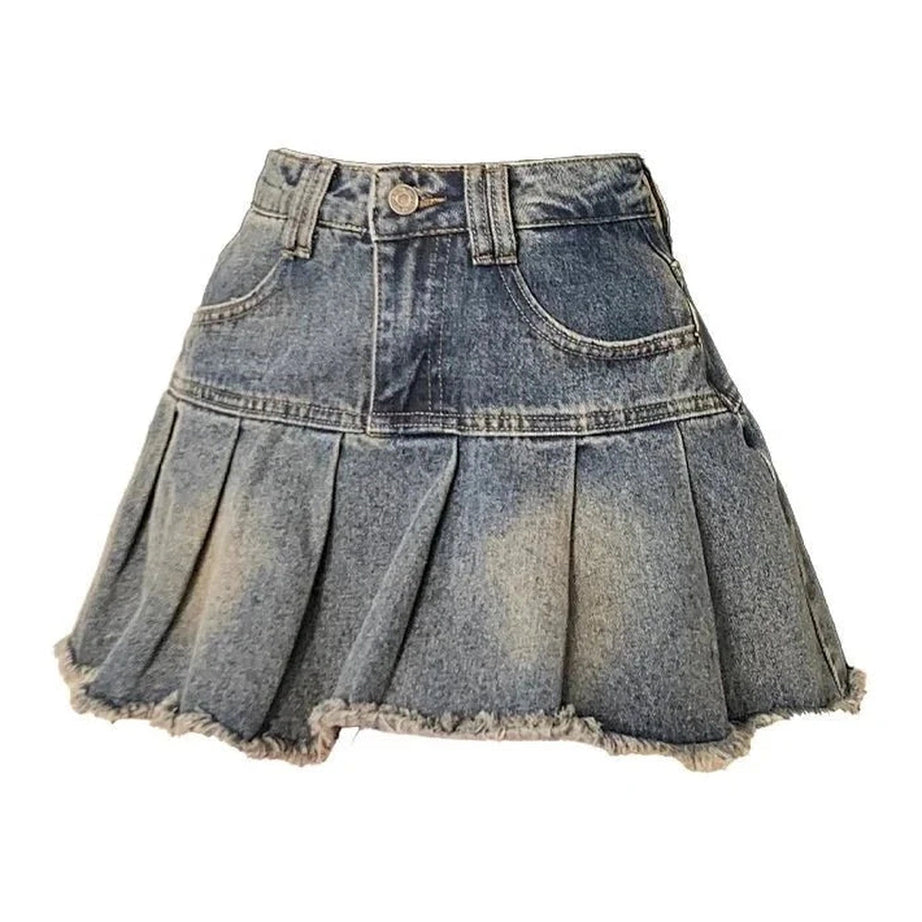 Y2k Denim High Waist Mini Skirt