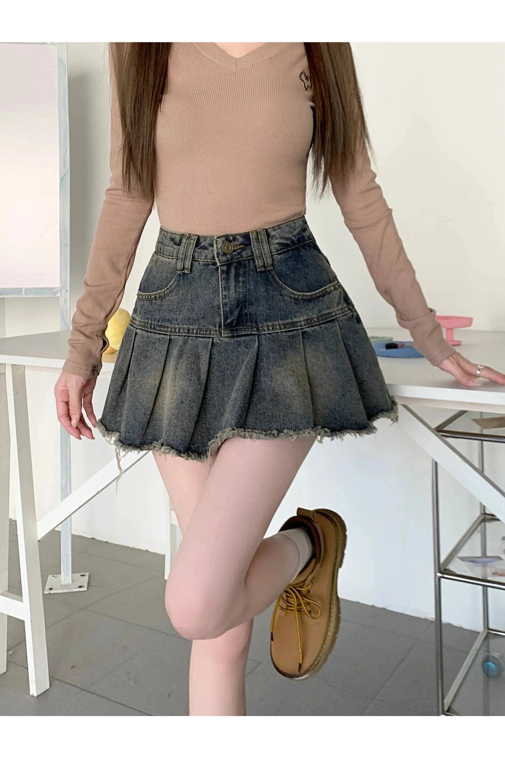 Y2k Denim High Waist Mini Skirt