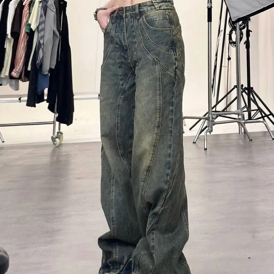 Y2k Denim Retro Wide Leg Jeans