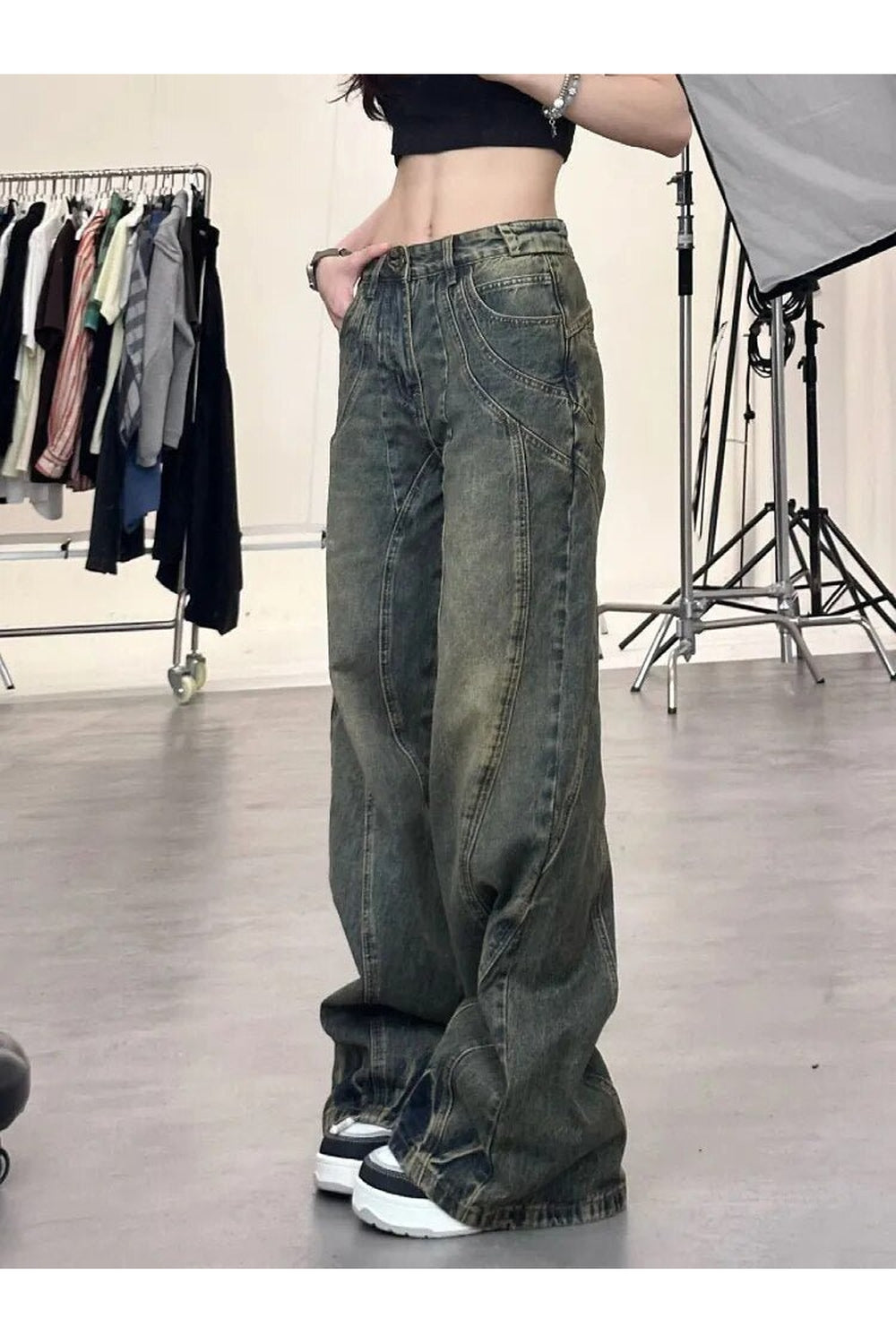 Y2k Denim Retro Wide Leg Jeans