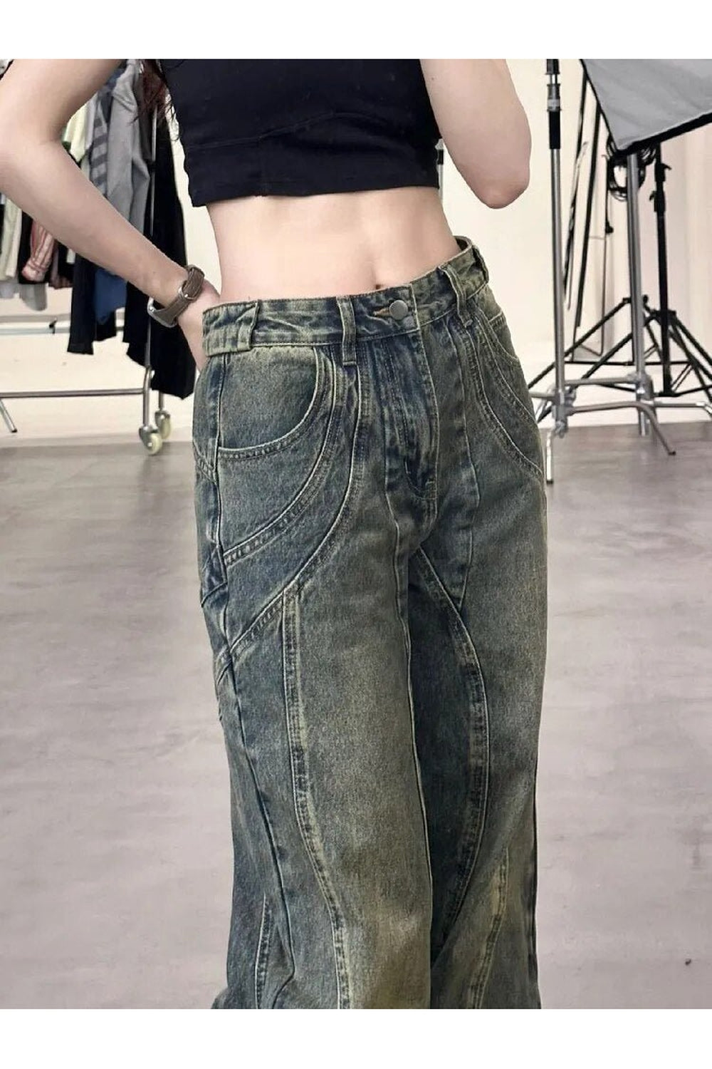 Y2k Denim Retro Wide Leg Jeans