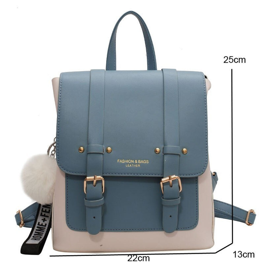 Y2k Designer Leather Travel Backpack