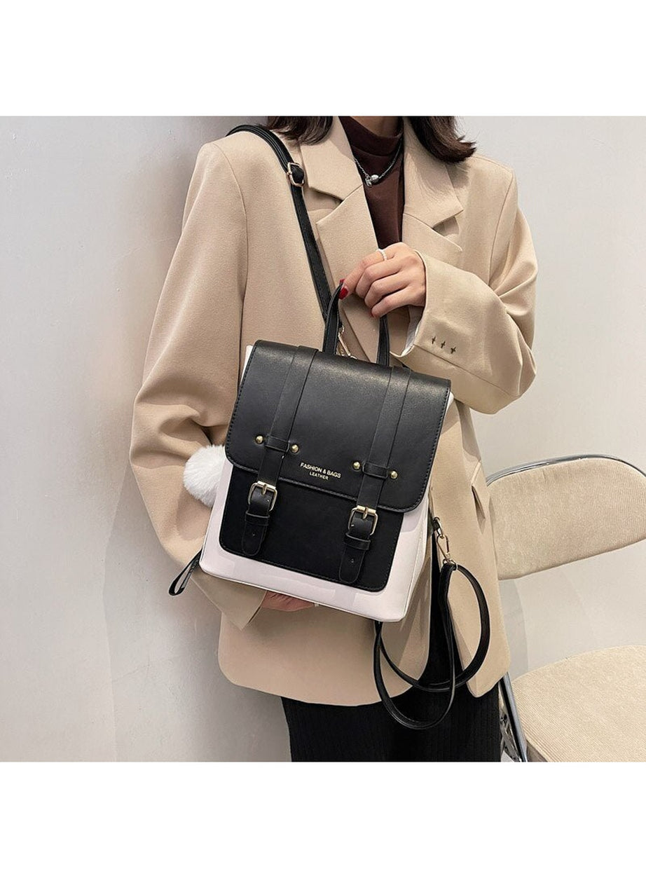 Y2k Designer Leather Travel Backpack