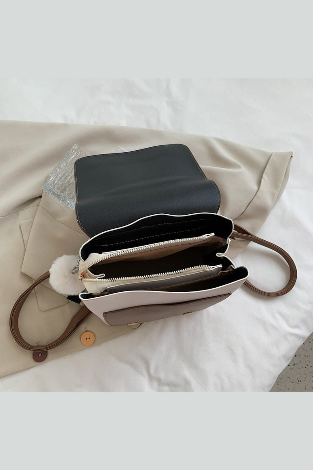 Y2k Designer Leather Travel Backpack