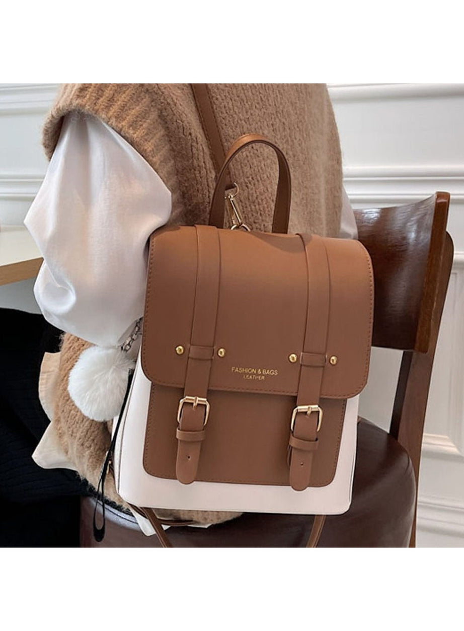 Y2k Designer Leather Travel Backpack