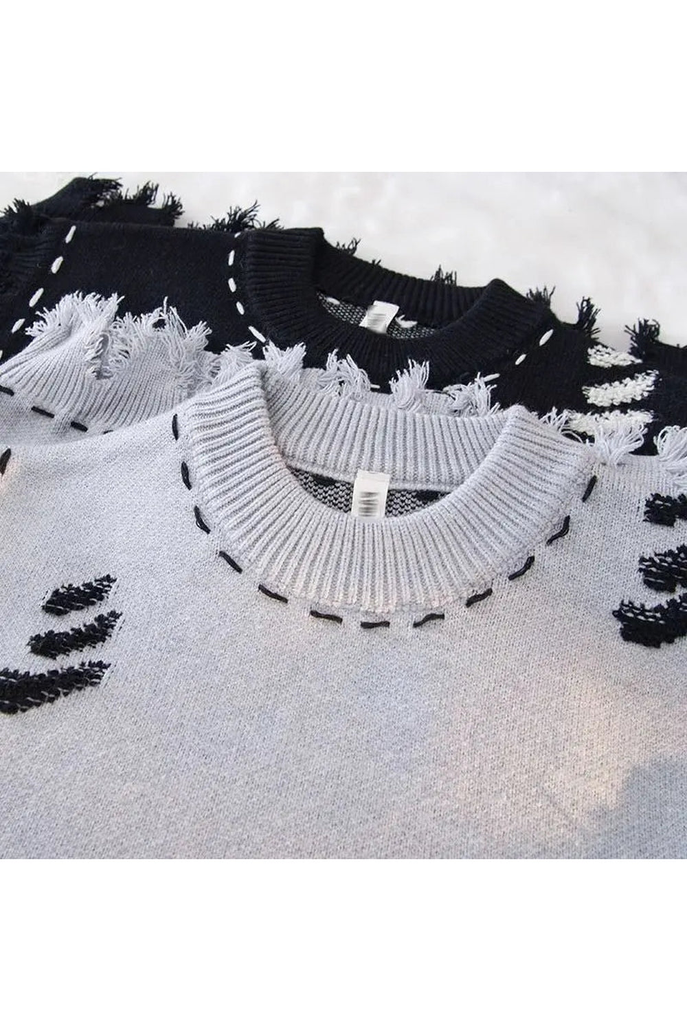 Y2k Distressed Stitch Sleeveless Sweater