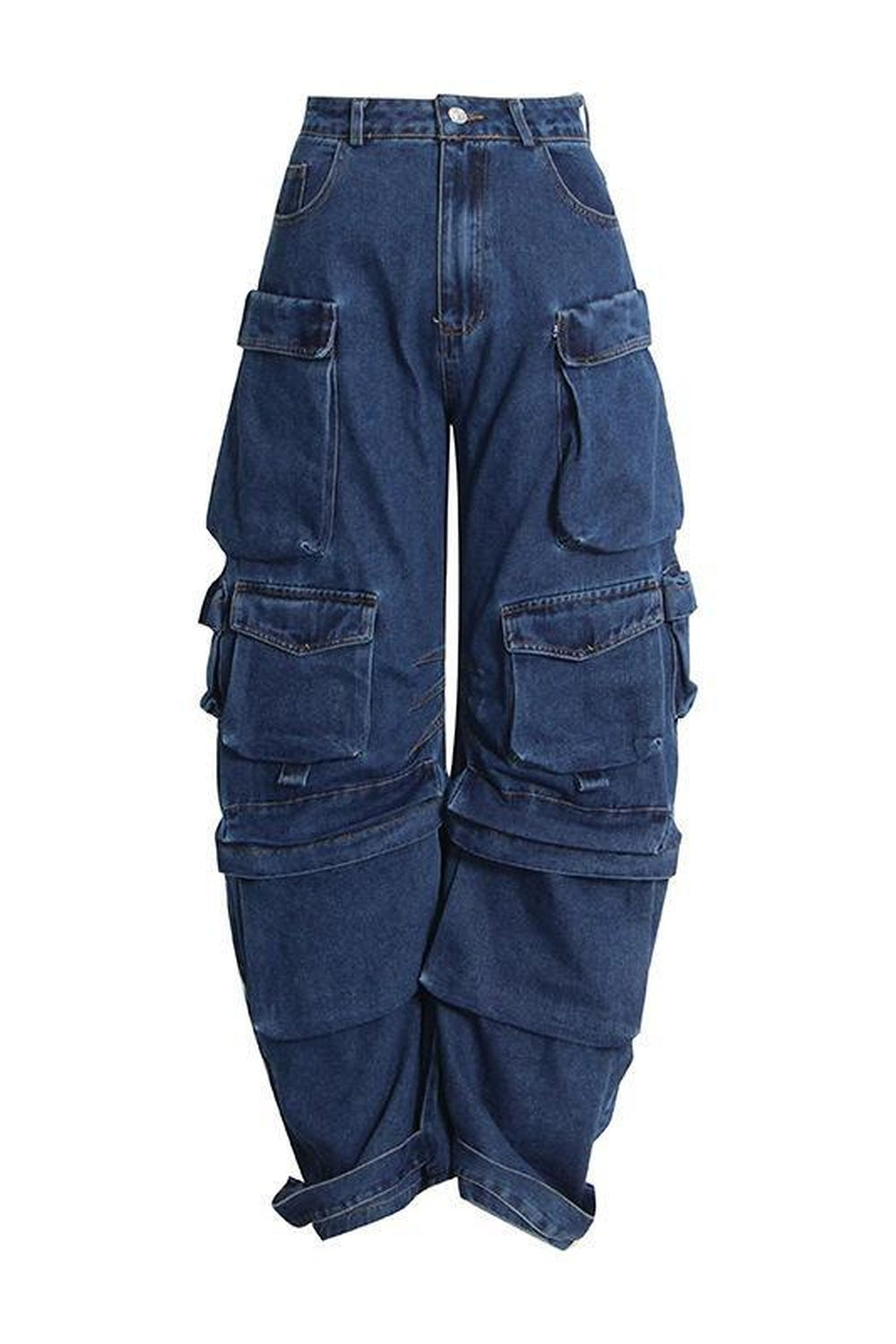 Y2k Distressed Wash Cargo Pants