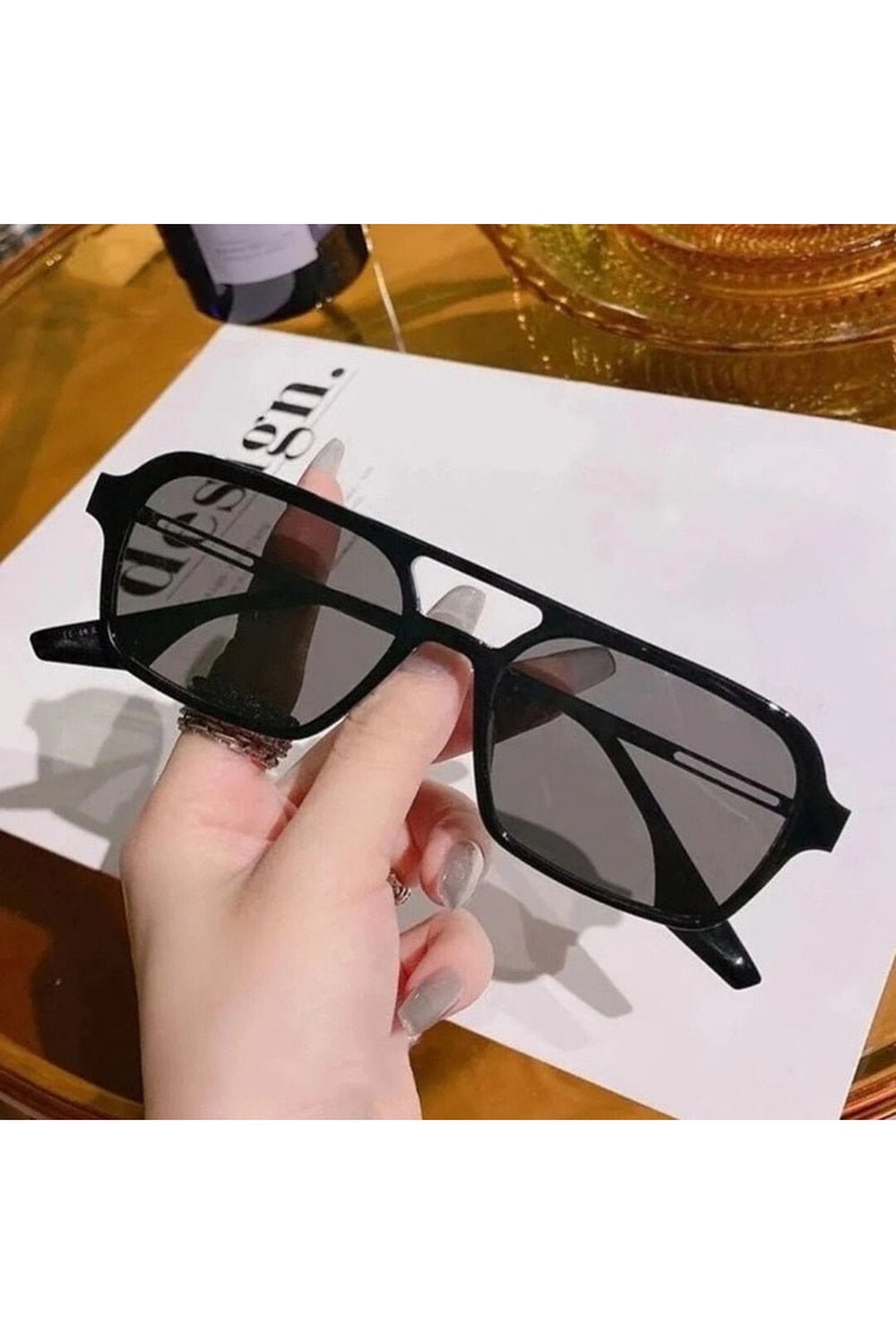 Y2k Double Bridges Sunglasses