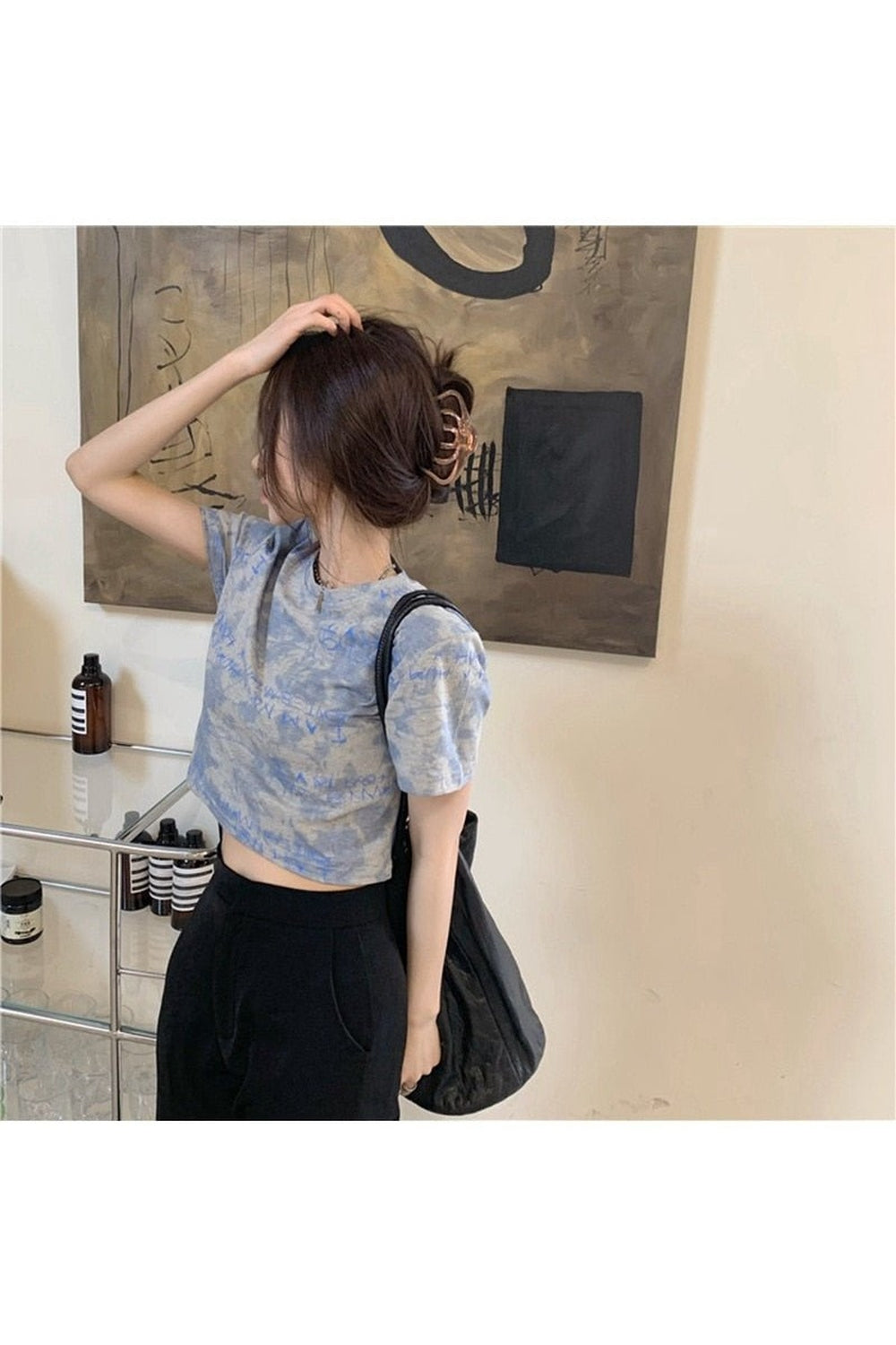 Y2k Downtown Cute Tie Dye Crop Top