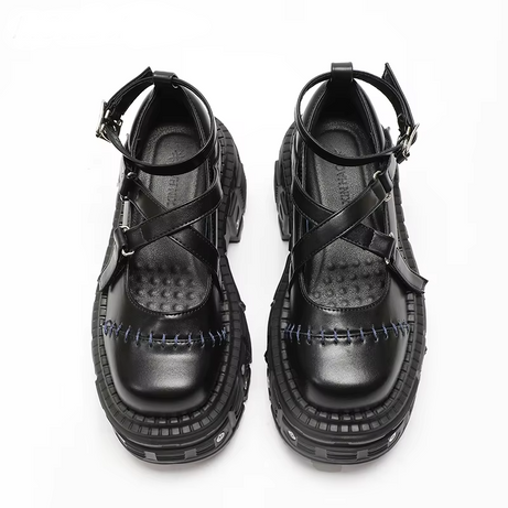 Gothic Stitched Punk Shoes