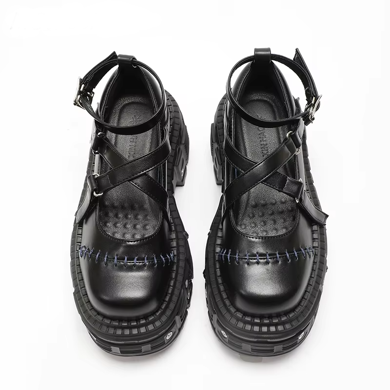 Gothic Stitched Punk Shoes