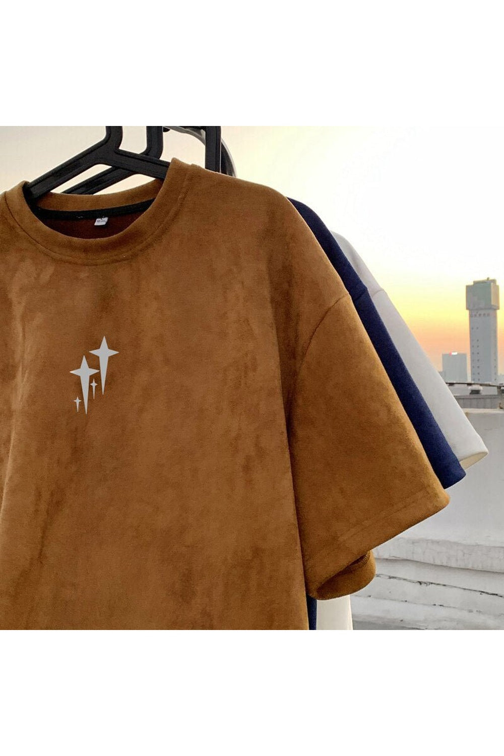 Y2k Edgy Suede Graphic T-shirt