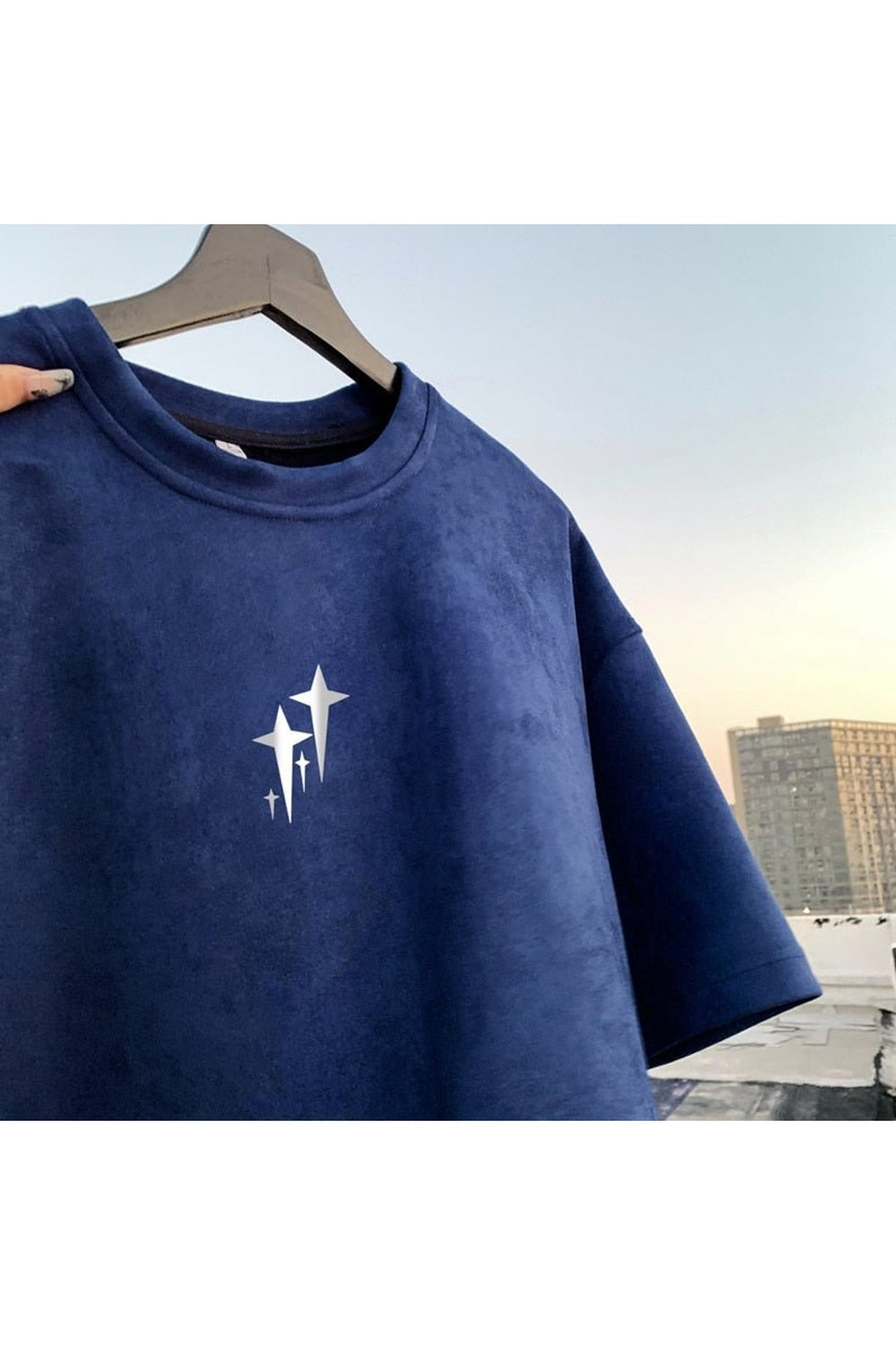 Y2k Edgy Suede Graphic T-shirt