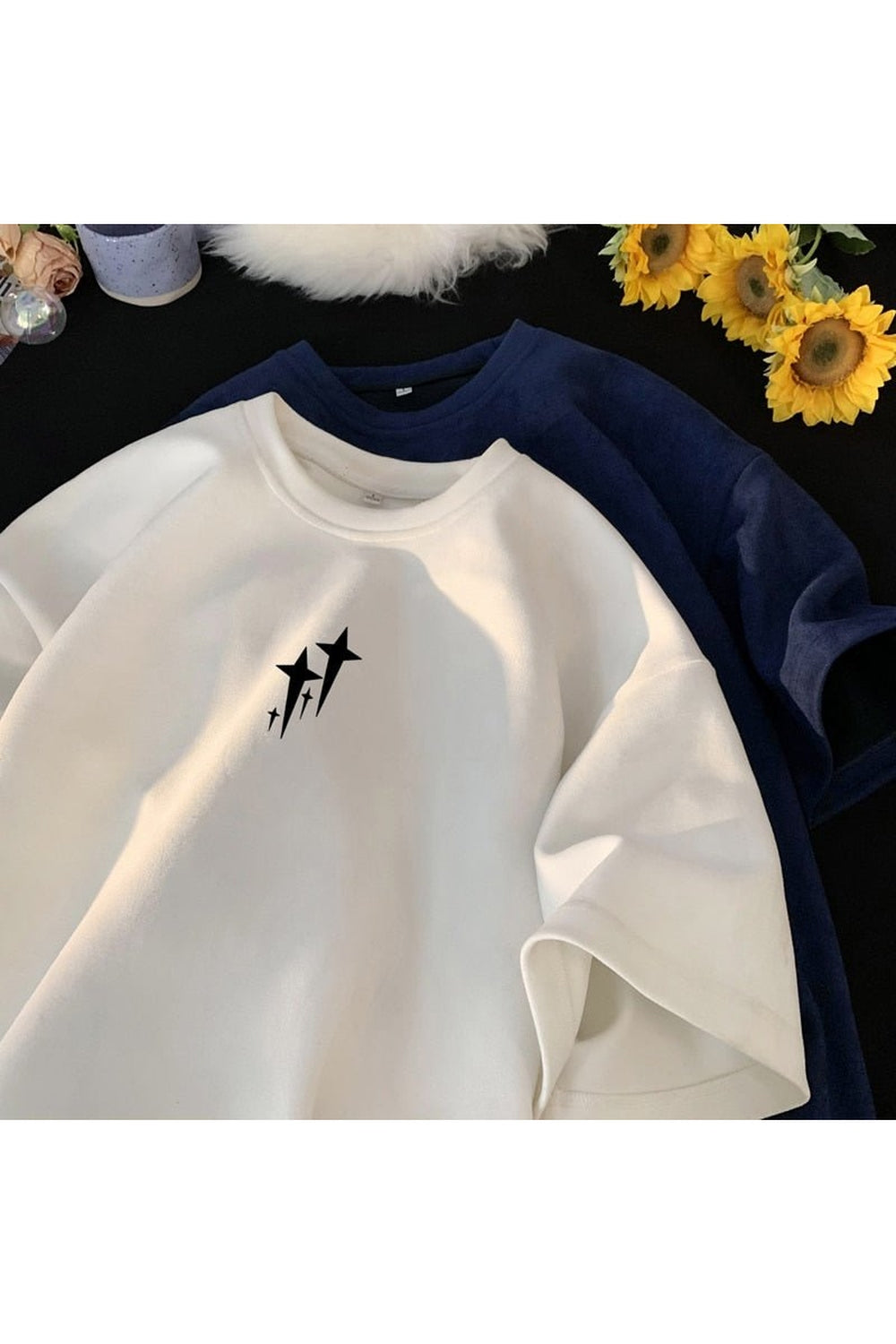 Y2k Edgy Suede Graphic T-shirt