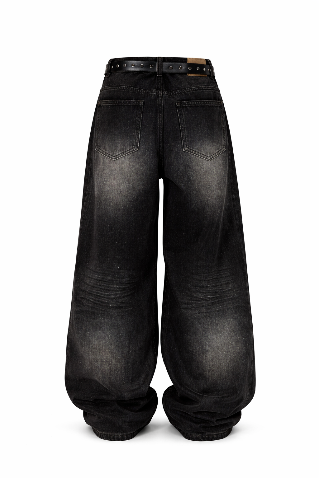 Washed Black Y2K Baggy Jeans