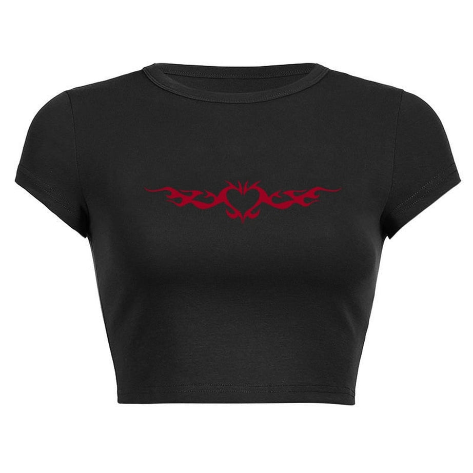 Y2k Egirl Bodycon Crop Top