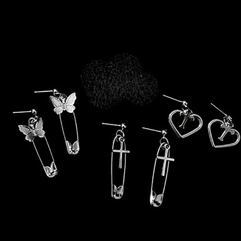 Y2k Egirl Metal Pins Earrings