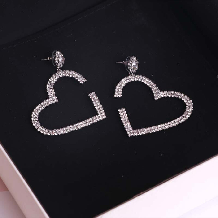 Y2k Egirl Metallic Crystal Charm Earrings