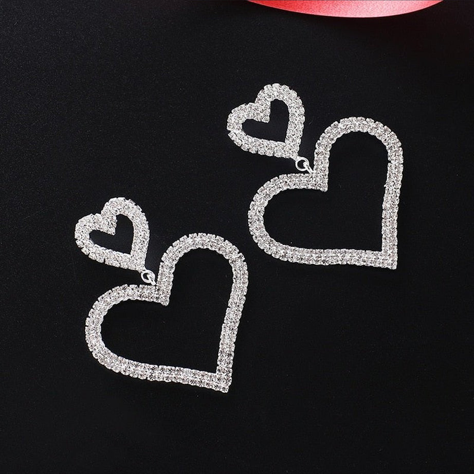 Y2k Egirl Metallic Crystal Charm Earrings
