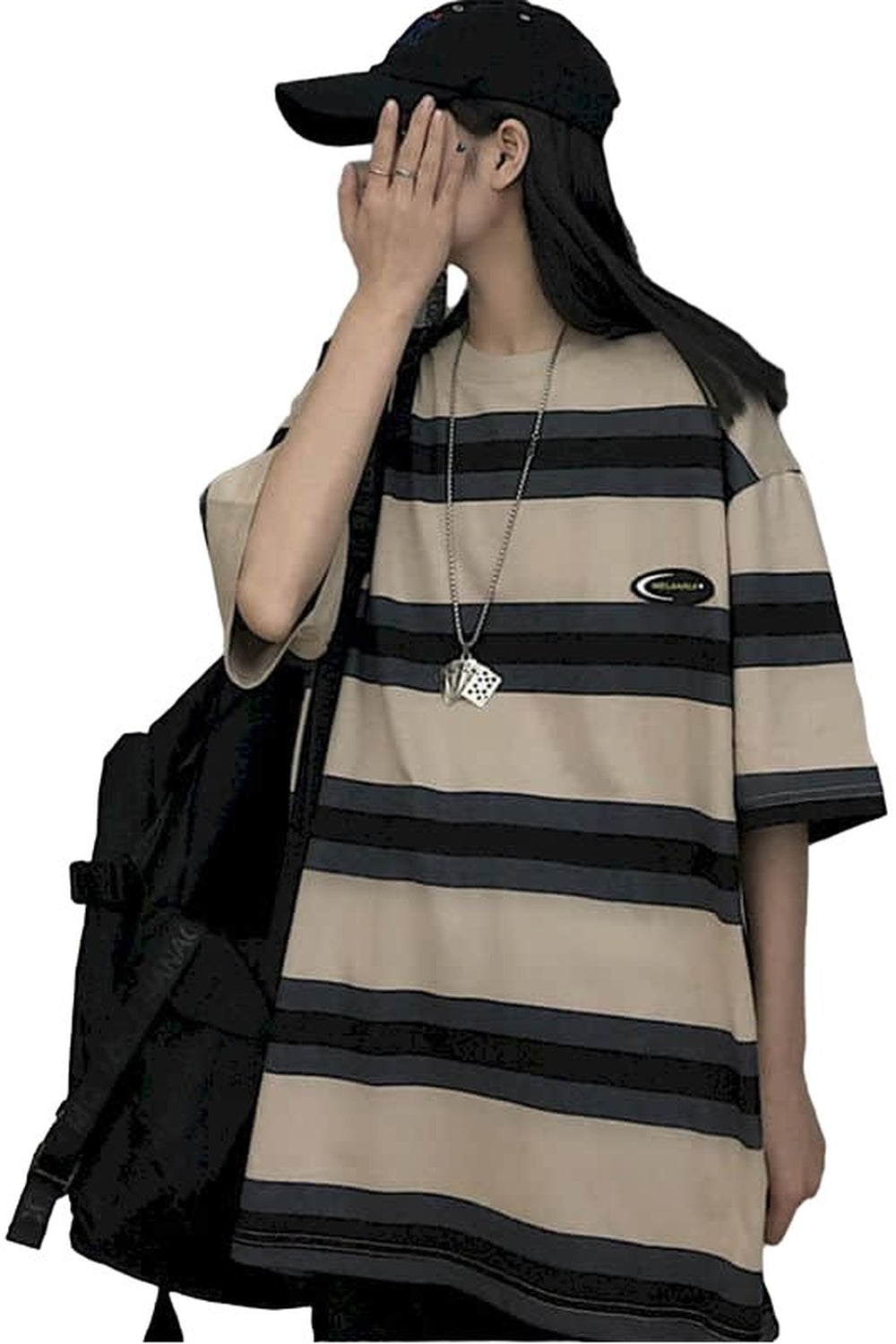 Y2k Egirl Oversize Striped T-shirt