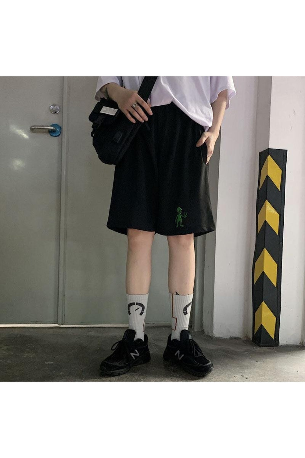 Y2k Egirl Style Alien Print Shorts