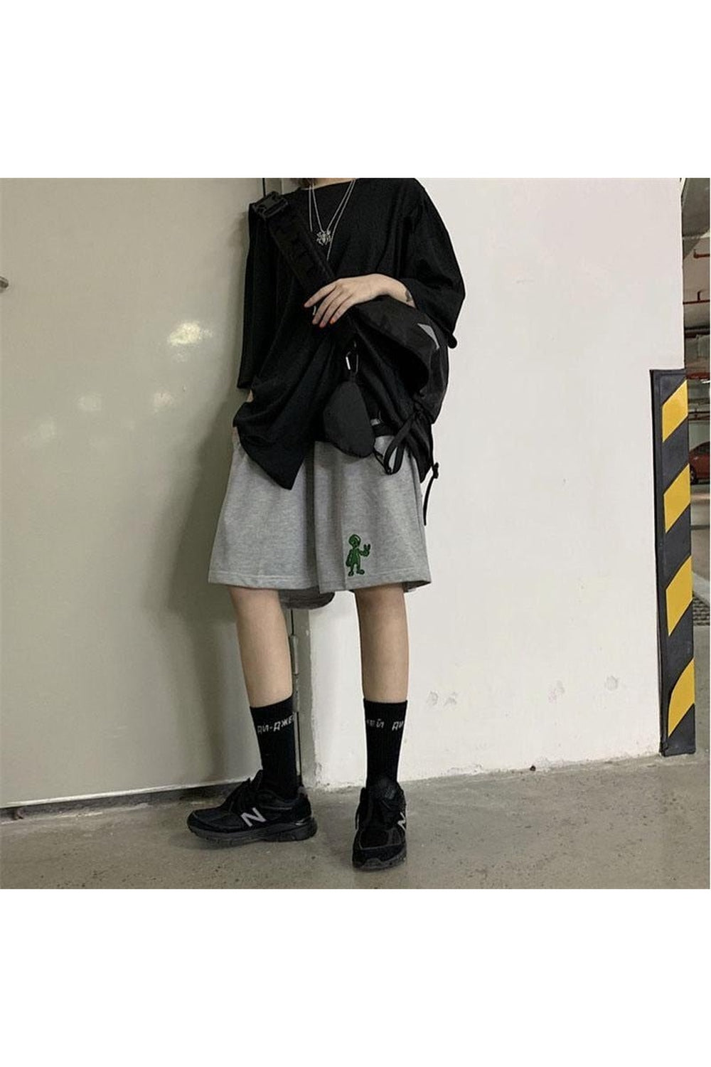 Y2k Egirl Style Alien Print Shorts