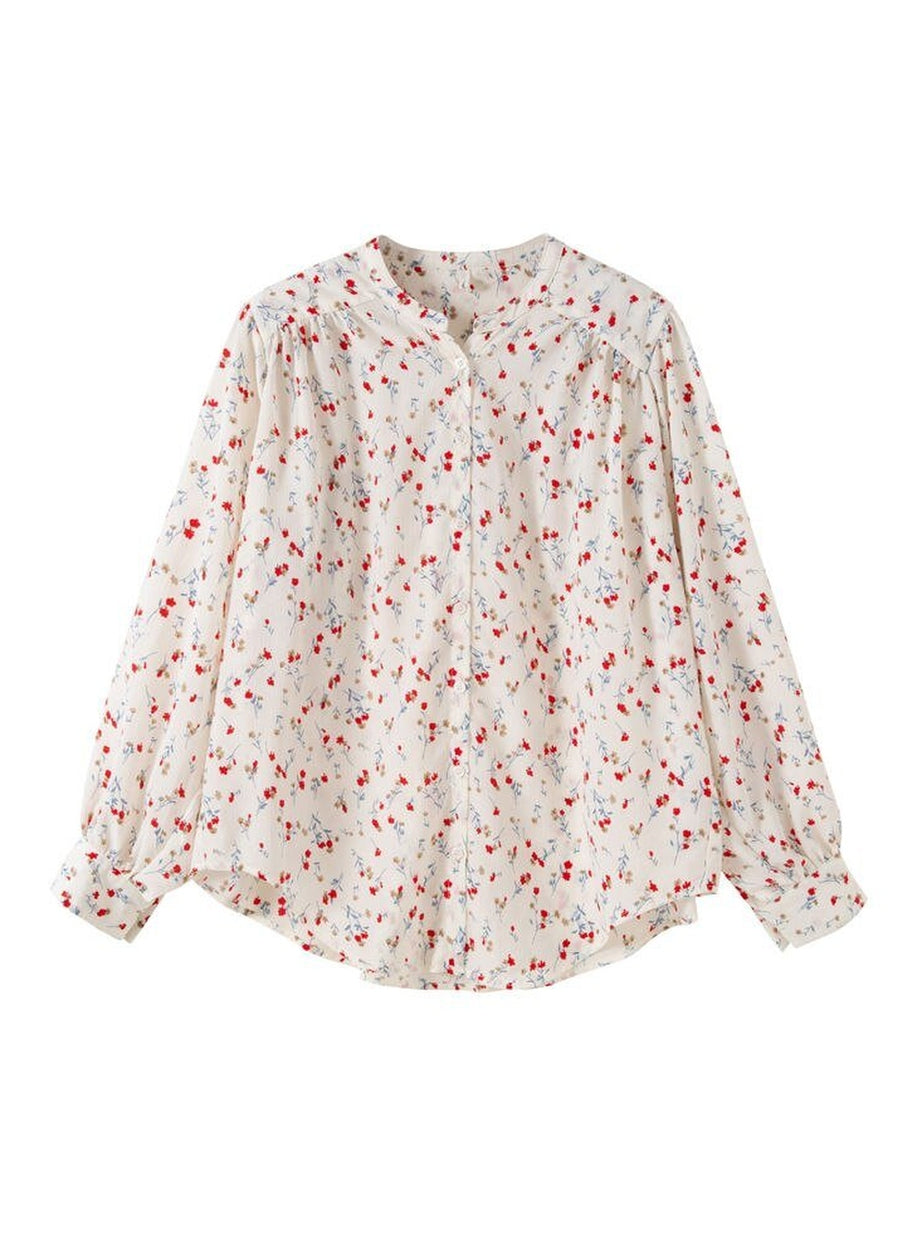 Y2k Elegant Floral V-neck Blouse