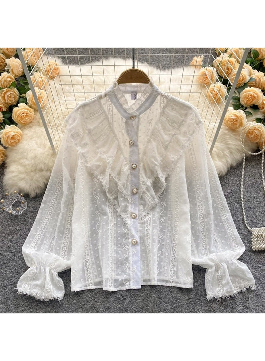 Y2k Elegant French Style Blouse