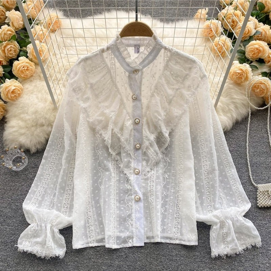 Y2k Elegant French Style Blouse