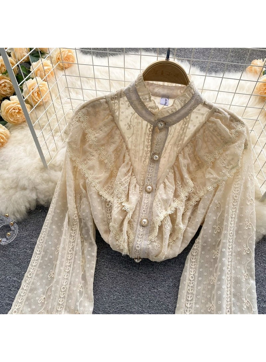 Y2k Elegant French Style Blouse