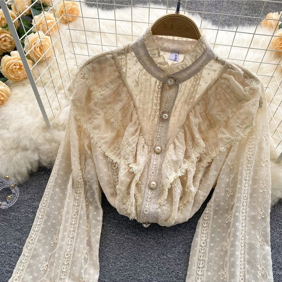 Y2k Elegant French Style Blouse